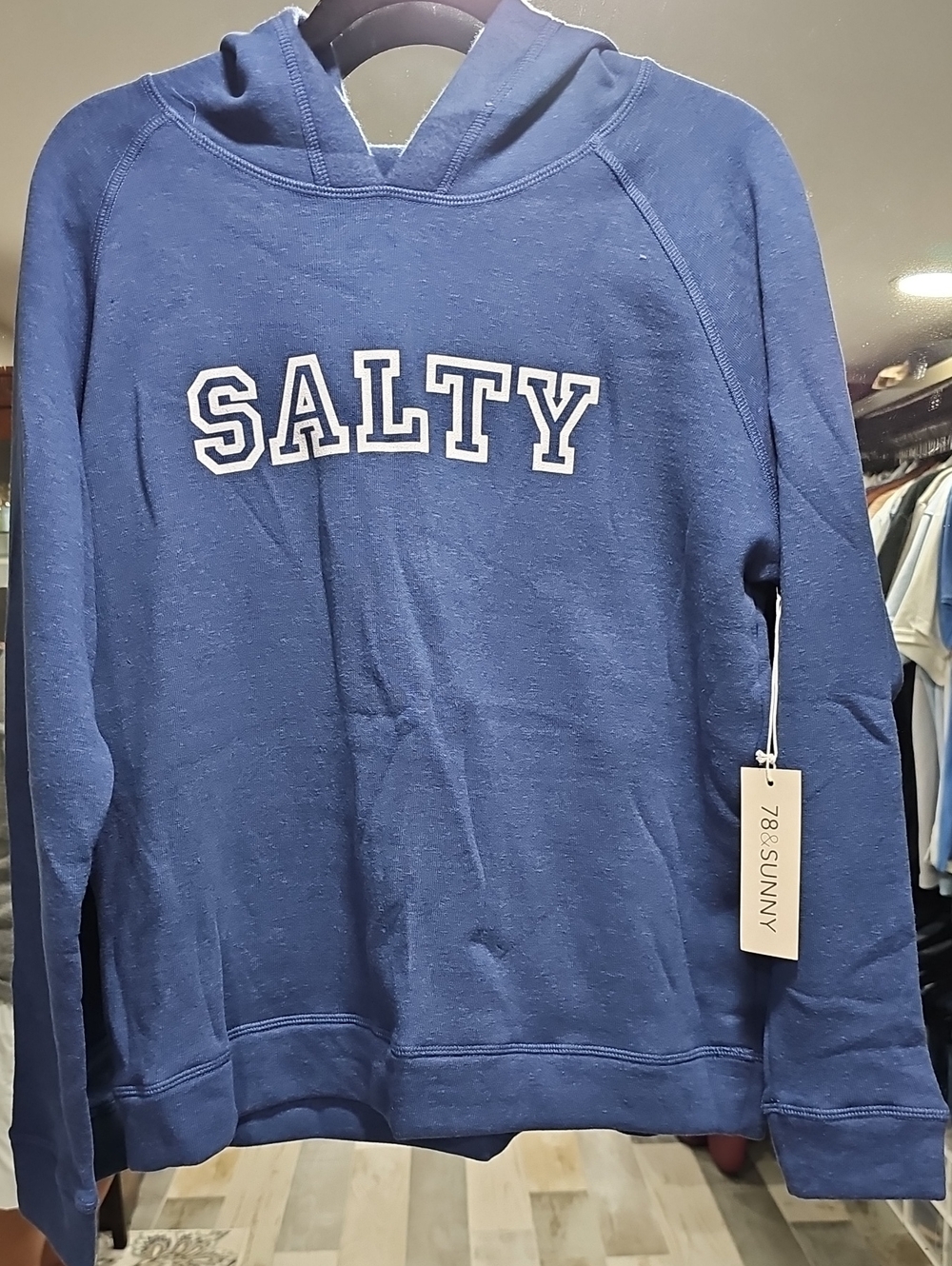 78 & Sunny Women's Navy 'SALTY' Crew Sweatshirt